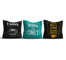 Aberto Design Juego de 3 Fundas de Cojín Multicolor 43 x 43 cm